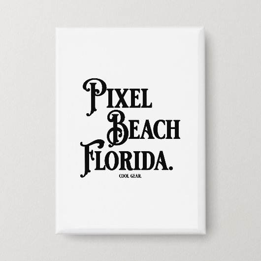 Pixel Beach Florida Button 缶バッジ (正面)