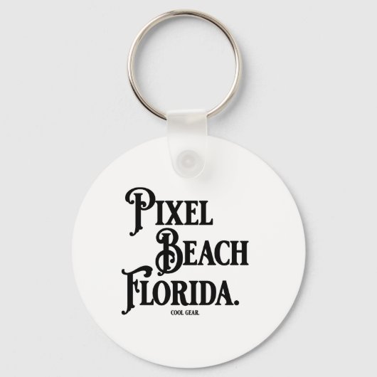 Pixel Beach Florida T-Shirt キーホルダー (正面)
