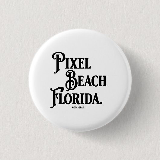 Pixel Beach Florida T-Shirt 缶バッジ (正面)