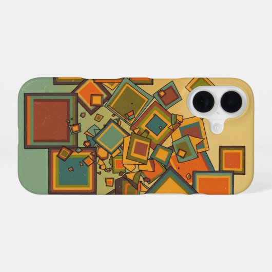 Pixel Block Collision iPhone 16ケース (裏面横)