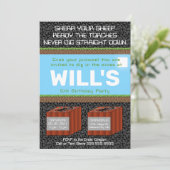 Pixel Block Gaming Birthday Invitation 招待状 (スタンド正面)