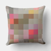 Pixel blocks in gray compliments pattern クッション (裏面)