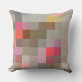 Pixel blocks in gray compliments pattern クッション (正面)