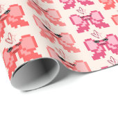 Pixel Bow In High Heels Pattern ラッピングペーパー (ロールコーナー)