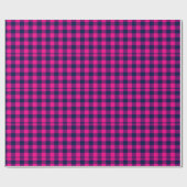 Pixel Buffalo Check Plaid in Pink & Navy ラッピングペーパー (フラット)