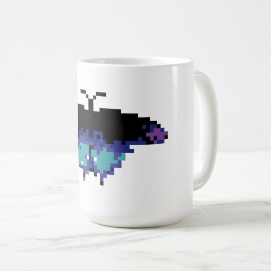 Pixel Butterfly コーヒーマグカップ (正面右)