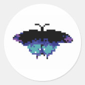 Pixel Butterfly ラウンドシール (正面)