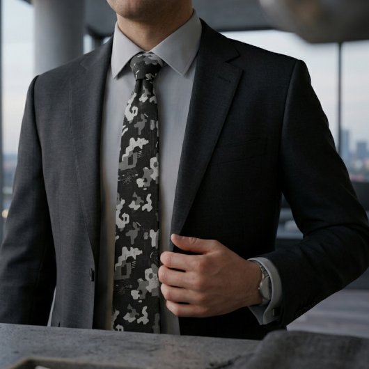 Pixel Camo Stealth ネクタイ