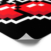 Pixel Cherries 80s Video Game Halloween Costume Ea ポスター (角)