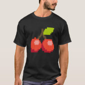 Pixel Cherry Summer Fruit 8 bit Fruit Tシャツ (正面)