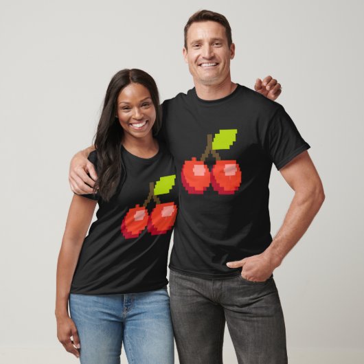 Pixel Cherry Summer Fruit 8 bit Fruit Tシャツ (ユニセックス)