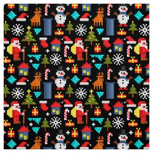 Pixel Christmas ファブリック (見本)