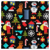 Pixel Christmas ファブリック (クローズアップ)