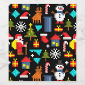 Pixel Christmas ワインラベル (シングルラベル)