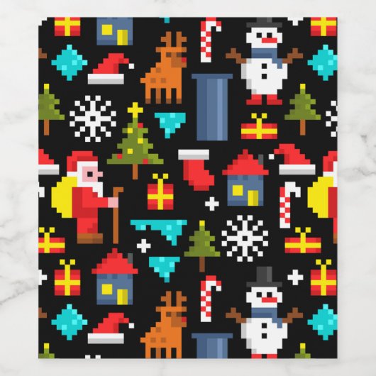 Pixel Christmas ワインラベル (シングルラベル)