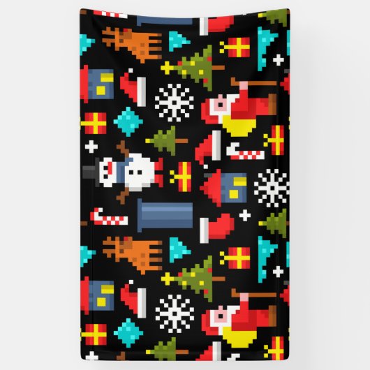 Pixel Christmas 横断幕 (縦)