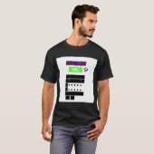 Pixel Enderman Fail Shirt – ゲーマーおもしろいレトロティー Tシャツ (正面フル)