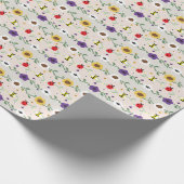 Pixel Floral Garden Pattern ラッピングペーパー (角)