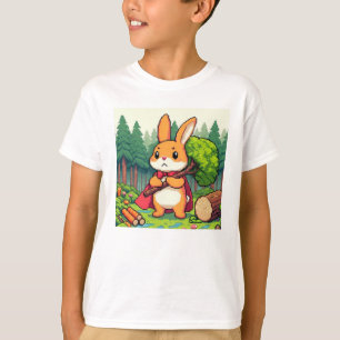 Pixel Friends：森の保護（かわいいバニー） #24 Tシャツ