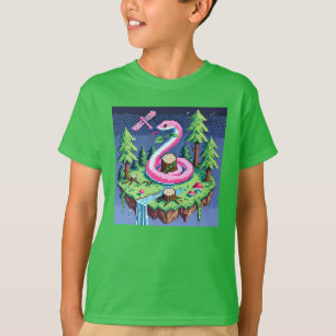 Pixel Friends：森林保護（ピンクヘビ） #21 Tシャツ