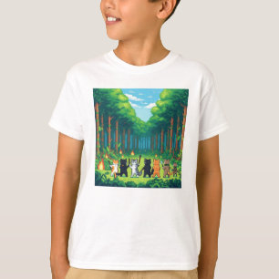 Pixel Friends：森林保護（猫） #12 Tシャツ