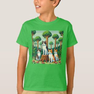 Pixel Friends：森林保護（猫） #13 Tシャツ