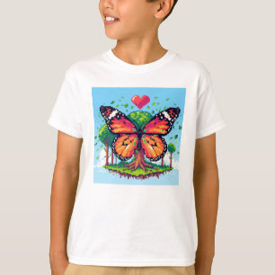 Pixel Friends：森林保護（蝶） #08 Tシャツ