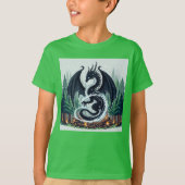 Pixel Friends: Forest Protection (dragon) #03 Tシャツ (正面)