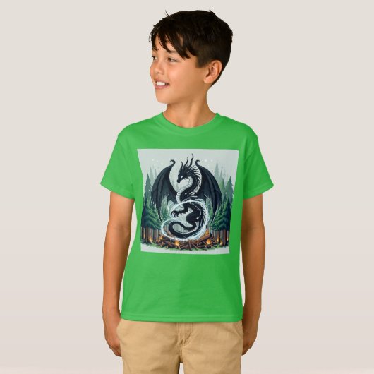 Pixel Friends: Forest Protection (dragon) #03 Tシャツ (正面フル)