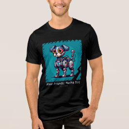 Pixel Friends: Mecha Dog (Man T-shirt)(FunnyTshirt トライブレンドＴシャツ