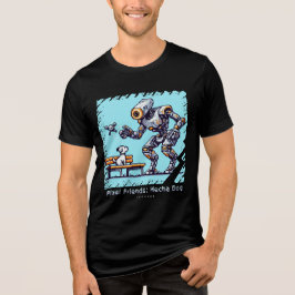 Pixel Friends: Mecha Dog (Man T-shirt)(FunnyTshirt トライブレンドＴシャツ