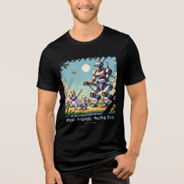 Pixel Friends: Mecha Dog (Man T-shirt)(FunnyTshirt トライブレンドＴシャツ