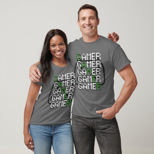 Pixel Gamer Gaming Typography Retro Tシャツ (ユニセックス)