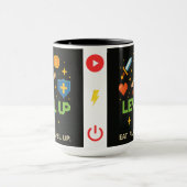 Pixel Gamer Mug – Level Up Retro Gaming Style マグカップ (中央)