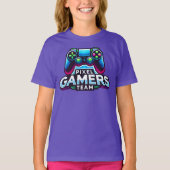 Pixel Gamersチーム – 未来のゲーマーガール Tシャツ (正面)