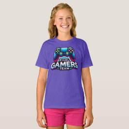 Pixel Gamersチーム – 未来のゲーマーガール Tシャツ