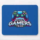 Pixel Gamersチーム – Blue Gamer マウスパッド (正面)