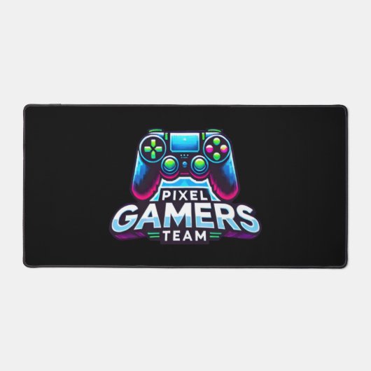 Pixel Gamersチーム – Elite Gaming デスクマット (正面)