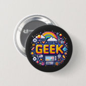 Pixel-Geek : L’Odysée Numérique 缶バッジ (正面&裏面)