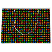 Pixel Ghost Arcade Gamer Birthday Design ラージペーパーバッグ (正面)