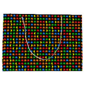 Pixel Ghost Arcade Gamer Birthday Design ラージペーパーバッグ (裏面)