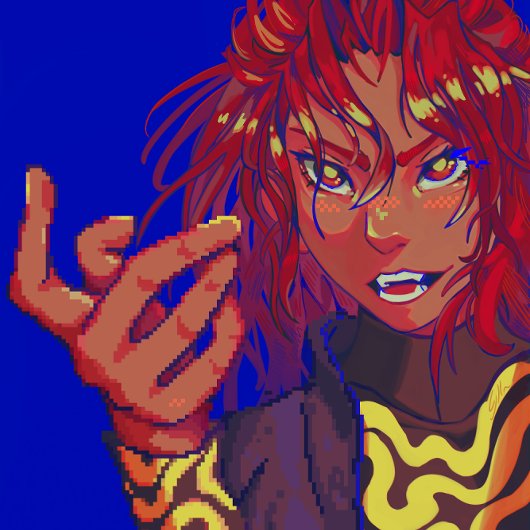 Pixel girl 缶バッジ