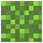Pixel grün hellgrün Würfel Quadrate Karomuster ファブリック (クローズアップ)