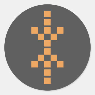 Pixel Hand of Eris （オレンジ）ステッカー ラウンドシール