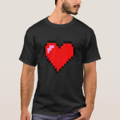 Pixel Heart 8 Bit Graphic Design Tシャツ (正面)