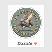 Pixel Hero Standing Tall - Gaming Motivation Badge シール (シート)