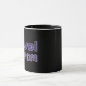 Pixel Level Up Mom Gamer Two-Tone Mug  マグカップ (中央)
