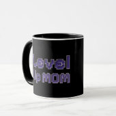 Pixel Level Up Mom Gamer Two-Tone Mug  マグカップ (正面左)