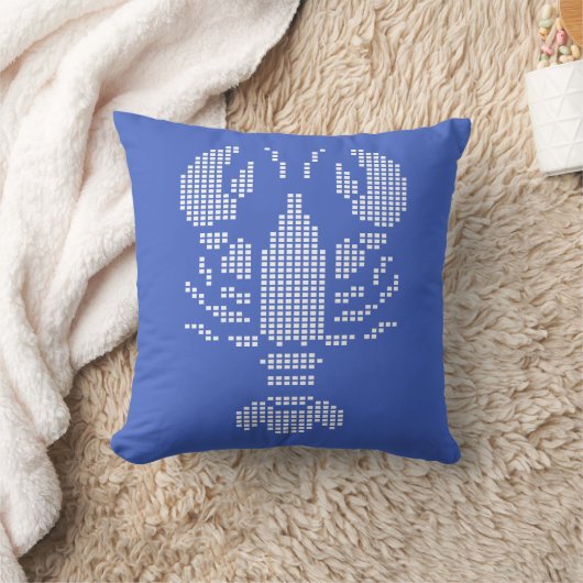 Pixel Lobster Emblem Mosaic クッション (ブランケット)
