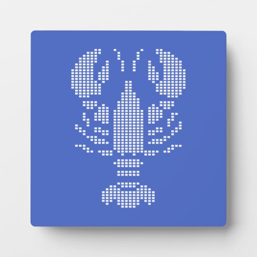 Pixel Lobster Emblem Mosaic フォトプラーク (正面)